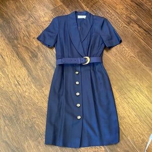 Vintage Liz Claiborne Belted Dress